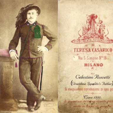 Celestino Roscetti (1858-1931). Photo c.1878. Milan, Italy.