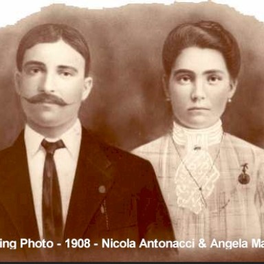Nicola Antonacci and Angela Matarelli, 1907 wedding photo.