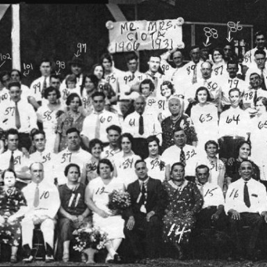 Wedding Anniversary of Dora Leone and Nunzio Ciota, 1931 in East Peoria, Illinois.