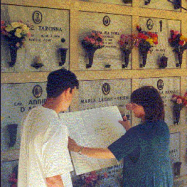 Calascio Cemetery, 1999.